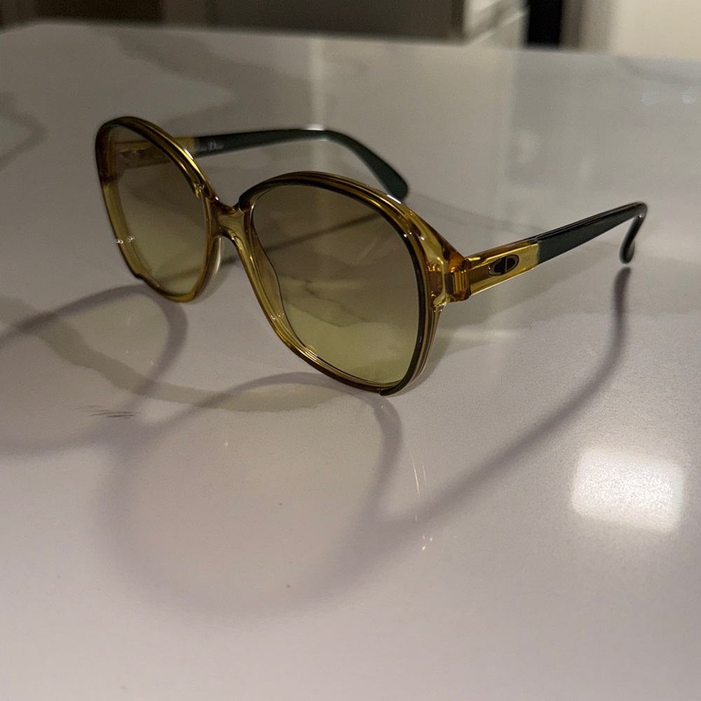 Vintage Christian Dior 2087 Sunglasses Optyl Germany 90s Amber Designer Frames